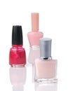 Three Bottles of Nail Polish Royalty Free Stock Photo