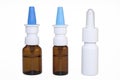 Three bottles nose spray Royalty Free Stock Photo