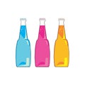 Three bottles vector