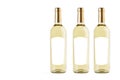 Three bottles of white wine Royalty Free Stock Photo