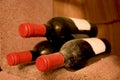 Three bottles of wine Royalty Free Stock Photo