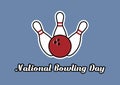 National Bowling Day vector