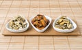 Three bowls of seafood Royalty Free Stock Photo