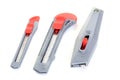 Three box cutters Royalty Free Stock Photo