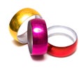 Three bracelets isolated Royalty Free Stock Photo