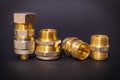 Three brass fittings is often used for water and gas installations