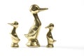 Three Brass Mother and Duckling Ducks