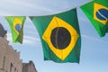 Three Brazilian flags