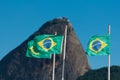 Three Brazilian Flags in the Wind