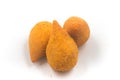 Three Brazlian Chicken Coxinha Royalty Free Stock Photo