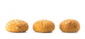 three bread buns Royalty Free Stock Photo