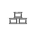 three bricks icon. Element of construction for mobile concept and web apps illustration. Thin line icon for website design and