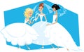 Three brides illustration