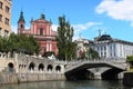 Three Bridges, Ljubljanica in Ljubljana, Slovenia