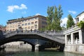 Three Bridges, Ljubljanica in Ljubljana, Slovenia