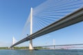 Three Bridges over Firth of Forth near Queensferry in Scotland