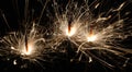 Three Bright Sparklers Royalty Free Stock Photo