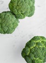Three broccoli florets Royalty Free Stock Photo