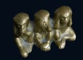 Three bronze monkeys Royalty Free Stock Photo