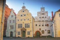 Three Brothers, a cluster of medieval houses in old town, Riga. Latvia Royalty Free Stock Photo