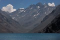 Three Brothers and Inca Lake Chile Royalty Free Stock Photo