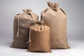 Three brown bags with the word bag on them AI generation