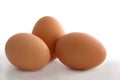 Three Brown Eggs Royalty Free Stock Photo