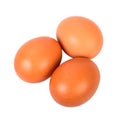 Three brown eggs Royalty Free Stock Photo