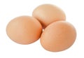 Three brown eggs isolated. png transparent