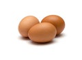 Three brown eggs Royalty Free Stock Photo