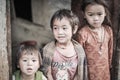 Three brown-eyed sisters in Nepal