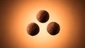 Three Brown Spheres Floating Royalty Free Stock Photo