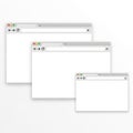 Three browser windows icon isolated on white background Royalty Free Stock Photo