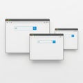 Three browser windows search icon isolated on white background Royalty Free Stock Photo