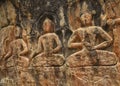 Three Buddha rock statue in Gyalwa Ringna which is located in Padum