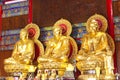 The three Buddhas in the Chinese temple