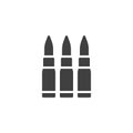 Three bullets vector icon