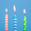 Three Burning Birthday Candles