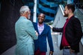 Three business men talking Royalty Free Stock Photo