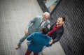 Three business men talking. LetÃ¢â¬â¢s support each other Royalty Free Stock Photo