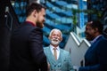 Three business men talking Royalty Free Stock Photo