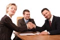 three business people handhshake Royalty Free Stock Photo