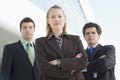 Three Business People Outside Office