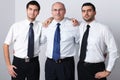 Three businessman celebrate success Royalty Free Stock Photo