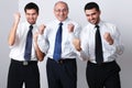 Three businessman celebrate success Royalty Free Stock Photo
