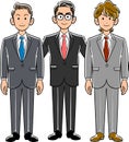 Three businessmen _ superiors and subordinates