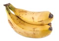 Ripe banana, white background, isolated