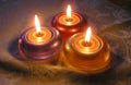 Three candle lights Royalty Free Stock Photo