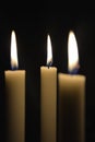 Three candles Royalty Free Stock Photo