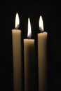 Three candles Royalty Free Stock Photo